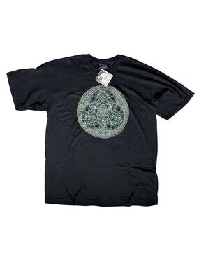 New Jen Delyth Keltic Designs Tshirt Size XL Cotton Crewneck Short Sleeve Black